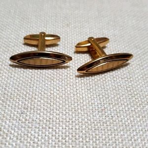 Vintage Swank Fine Jewelry Gold Tone Cuff Links